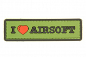 Патч TeamZlo "I love Airsoft Tab" OD (TZ0107OD)